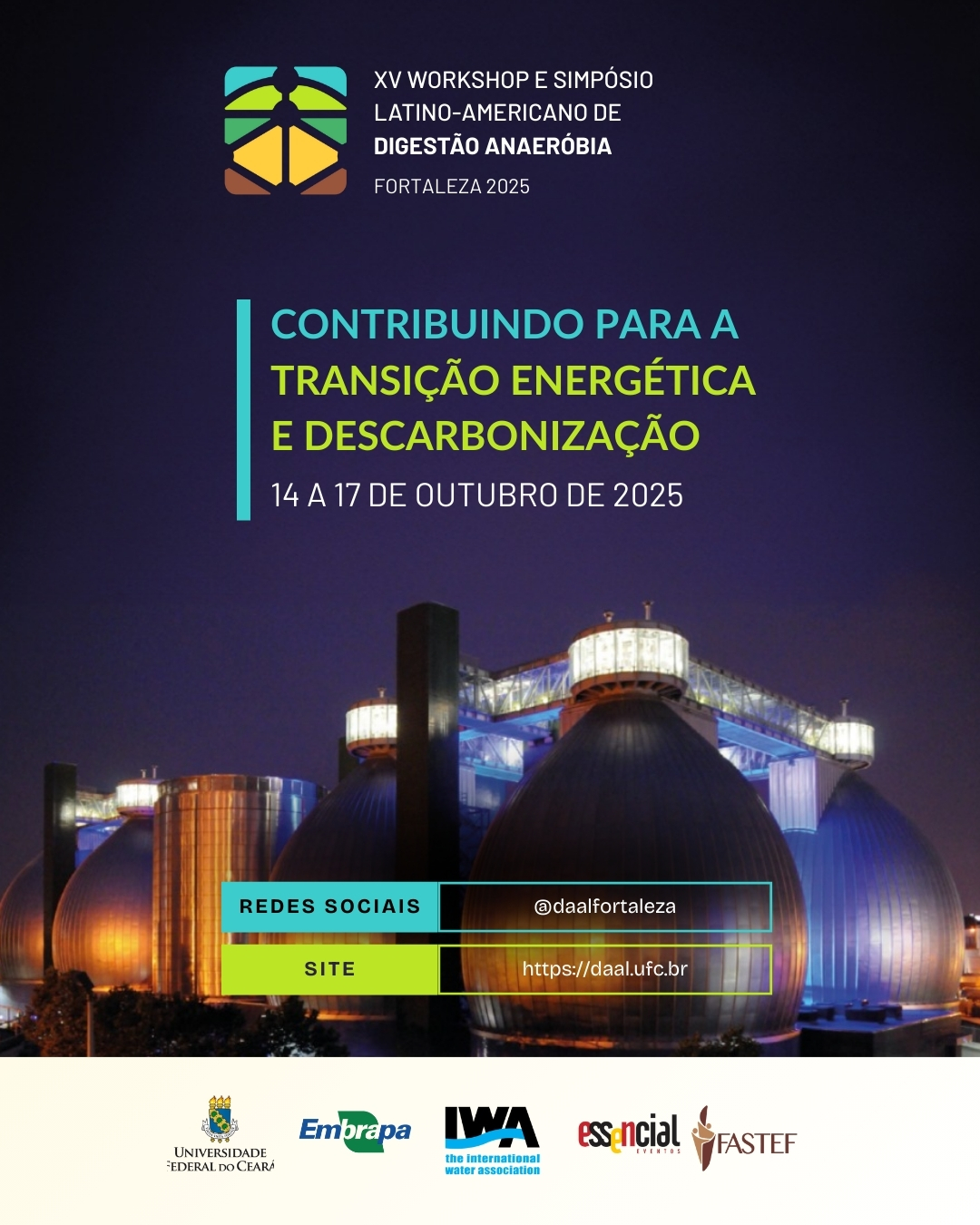 Você está visualizando atualmente Prorrogado o prazo: XV Workshop Latino-Americano de Digestão Anaeróbia aceita inscrições até 15 de junho
